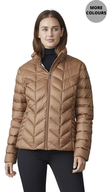 Daisy Cheveron Quilted Puffer Outerwear. Style JUN2040