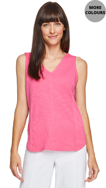 Reversible Round or V-Neck Tank. Style NB12167