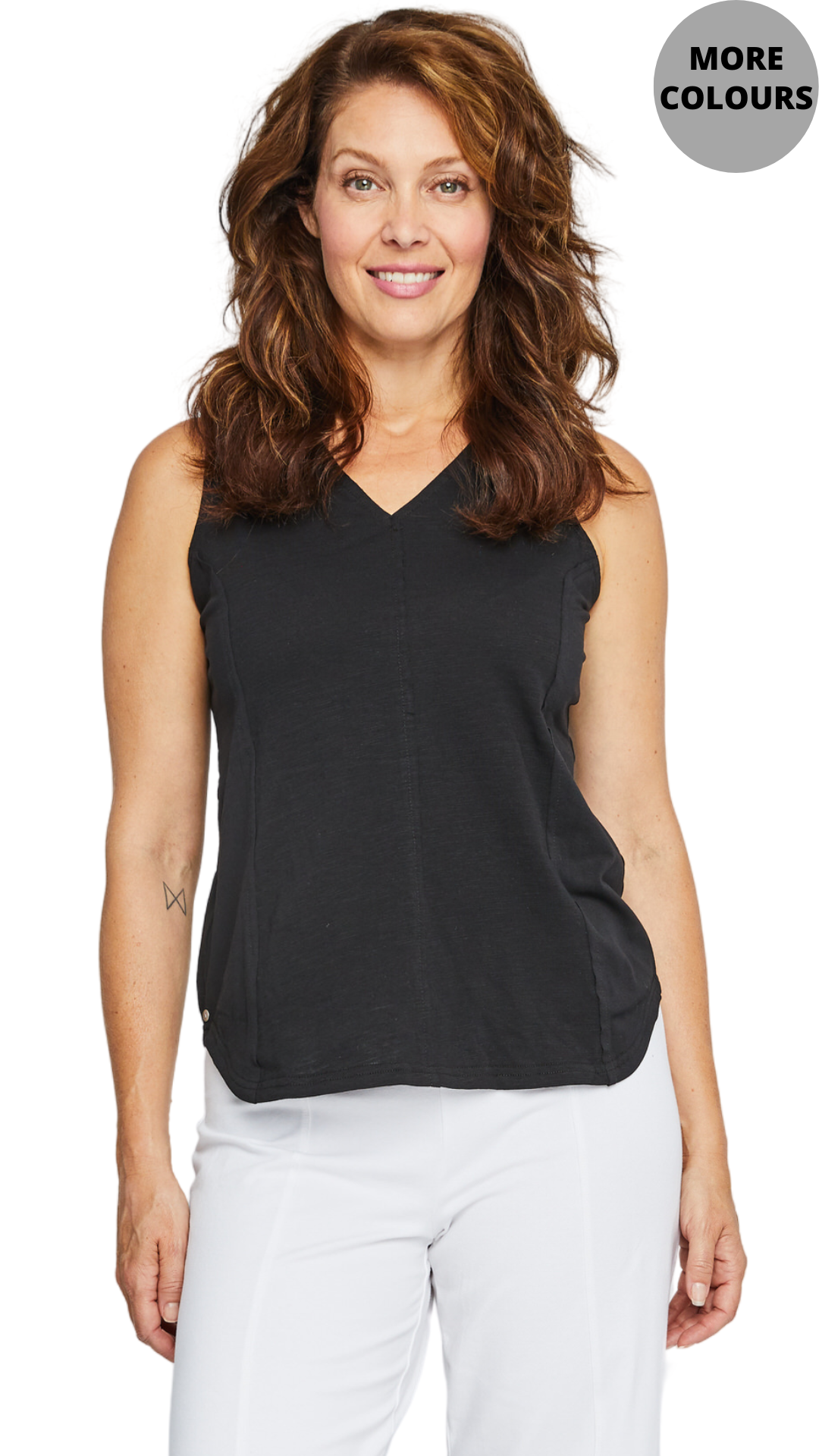 Reversible Round or V-Neck Tank. Style NB12167