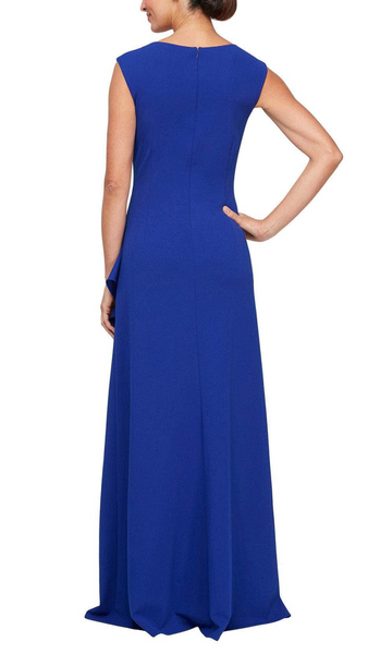 Square Neck Side Gather Gown. Style ALE5160414