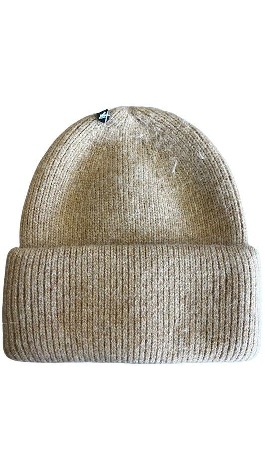 Rib Knit Soft Wool Blend Toque. Style ELWKAYLA10-SAND