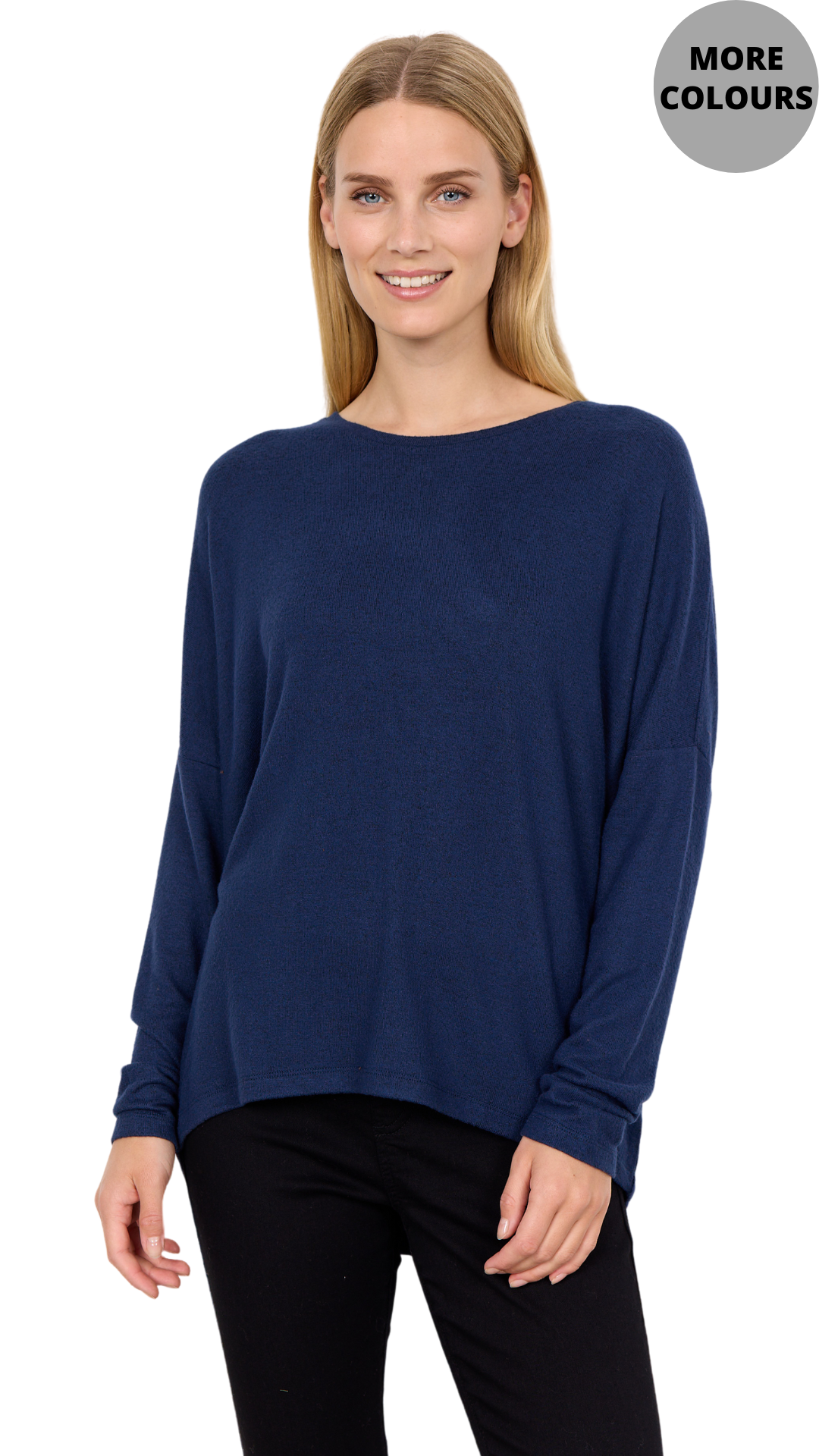 Round Neck Lightweight Knit Sweater. Style SOYA3F24788