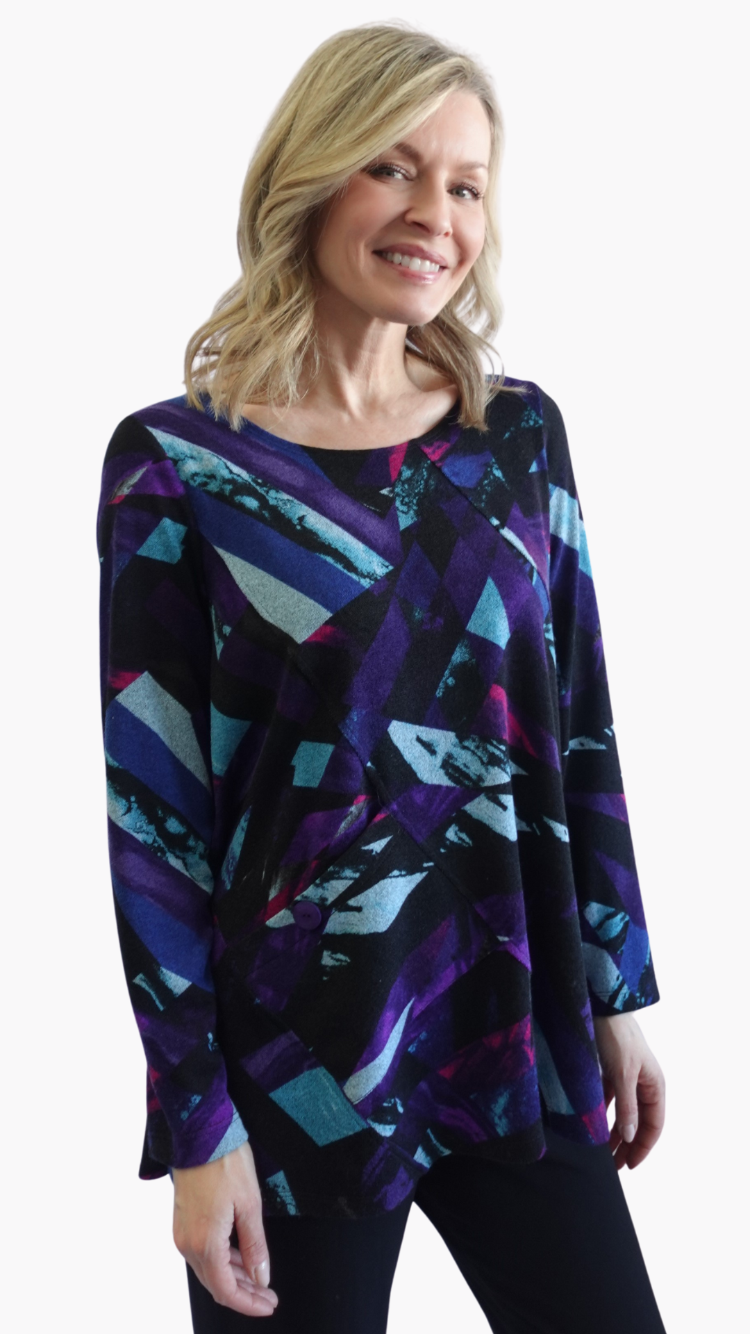 Prism Print Long Sleeve Top. Style SW102210