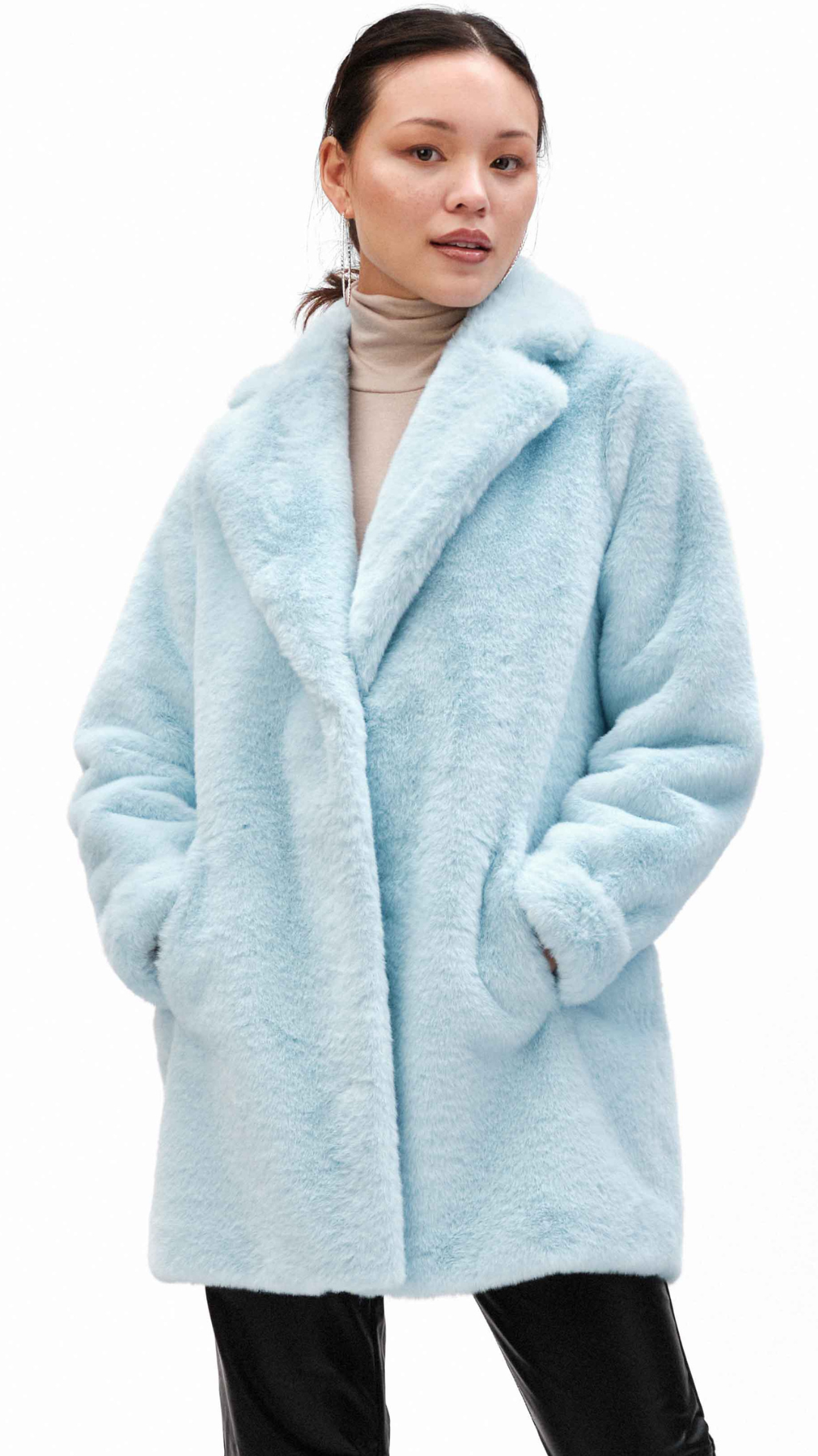 Fuzzy Faux Fur Outerwear. Style FS233964