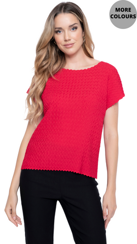 Relaxed Fit Textured Top. Style PYJM239