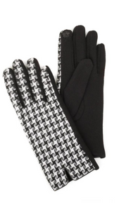 Houndstooth Touchscreen Compatible Gloves. Style CARA9001-DUO