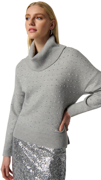 Cowl Neck Studded Sweater. Style JR234909