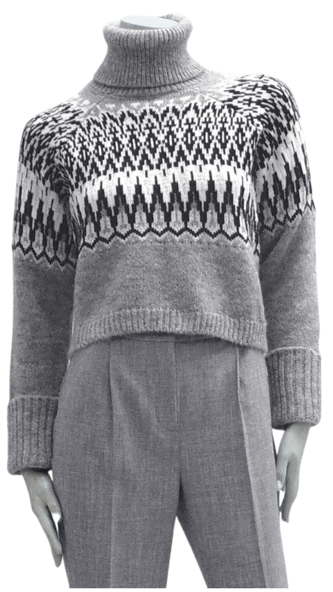 Fair Isle Turtle Neck Sweater. Style PZ8163004