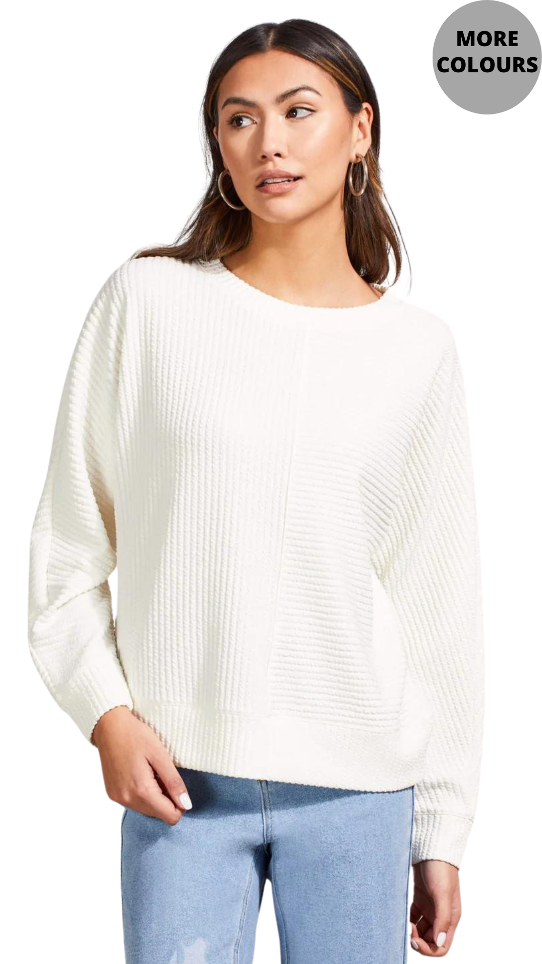 Textured Dolman Sleeve Top. Style TR5649O-5156