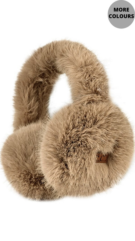 Fuzzy Faux Fur Earmuffs. Style MODEMS-4350