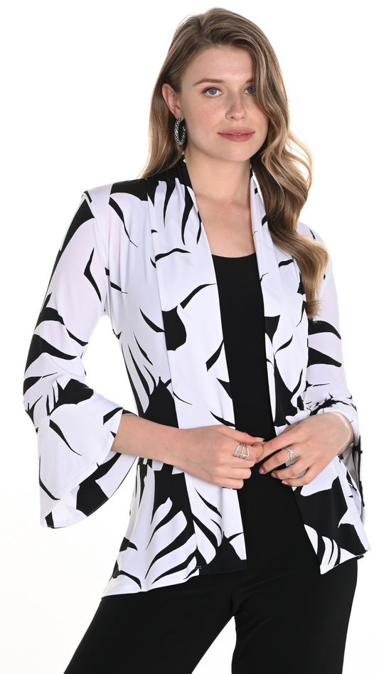 Bell Sleeve Stretch Cardigan. Style FL256135