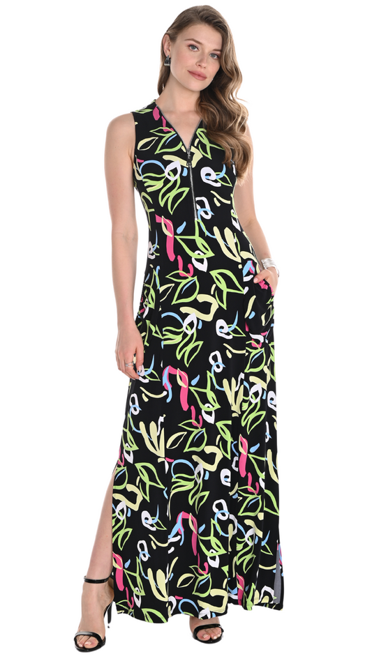 Printed Sleeveless Maxi Dress. Style FL256189