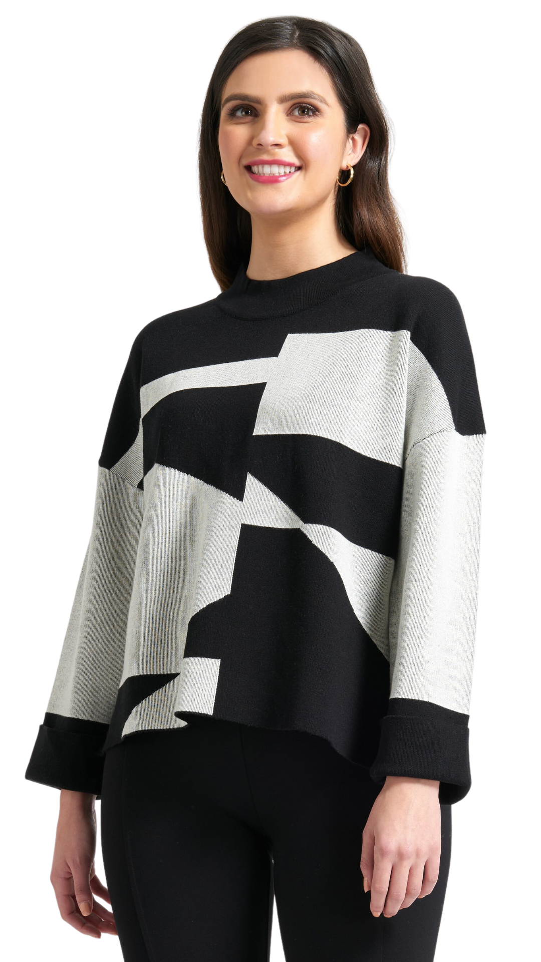 Stripes & Abstract Design Sweater. Style FO7211