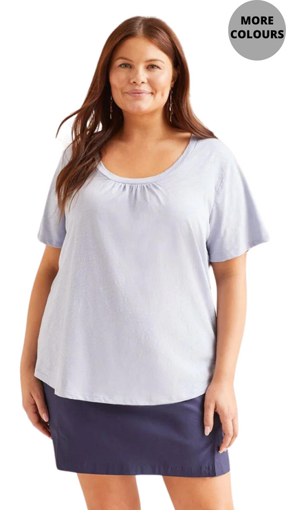 Size Inclusive Scoop Neck T-Shirt. Style TR1789V-3474