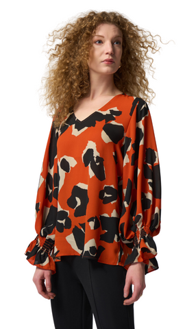V-Neck Puff Sleeve Top. Style JR233201