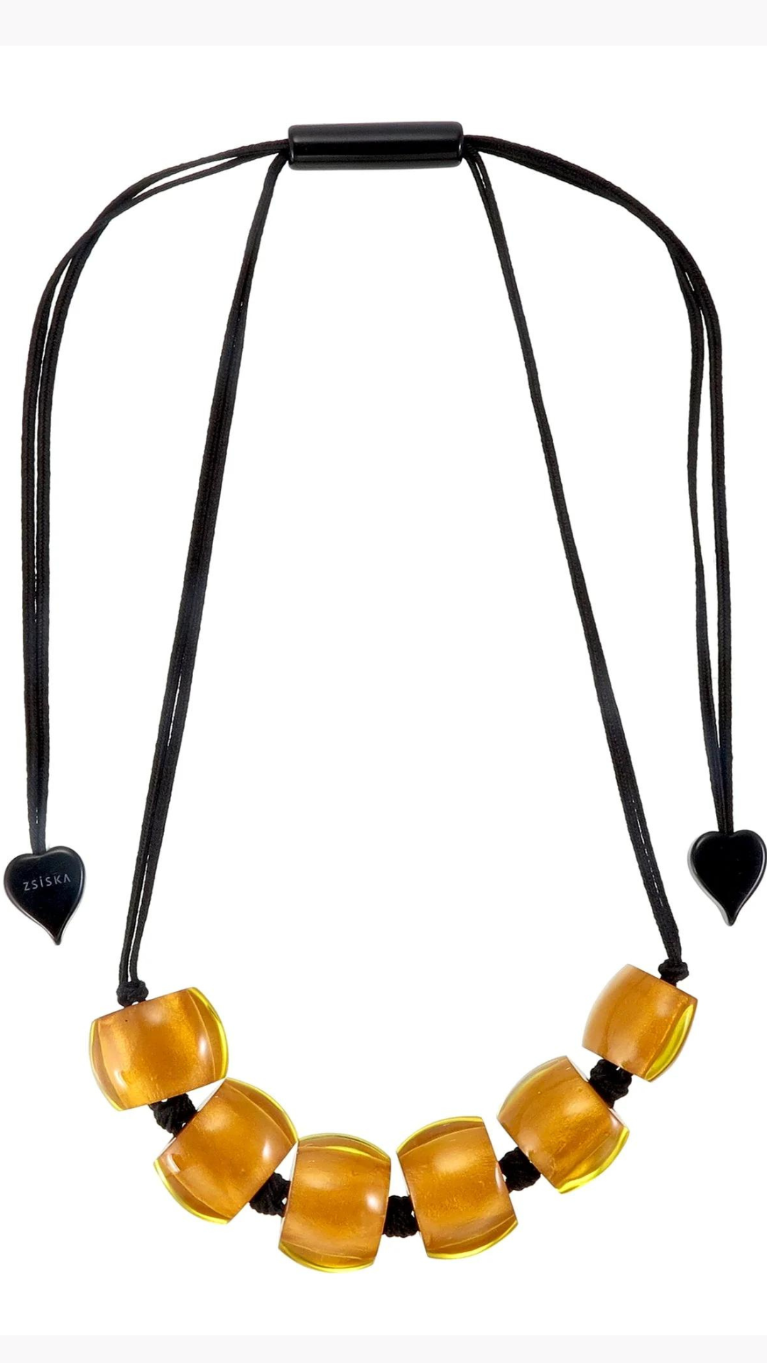 Bellissima Collection - Amber Resin Beaded Necklace. Style 72401050941Q06