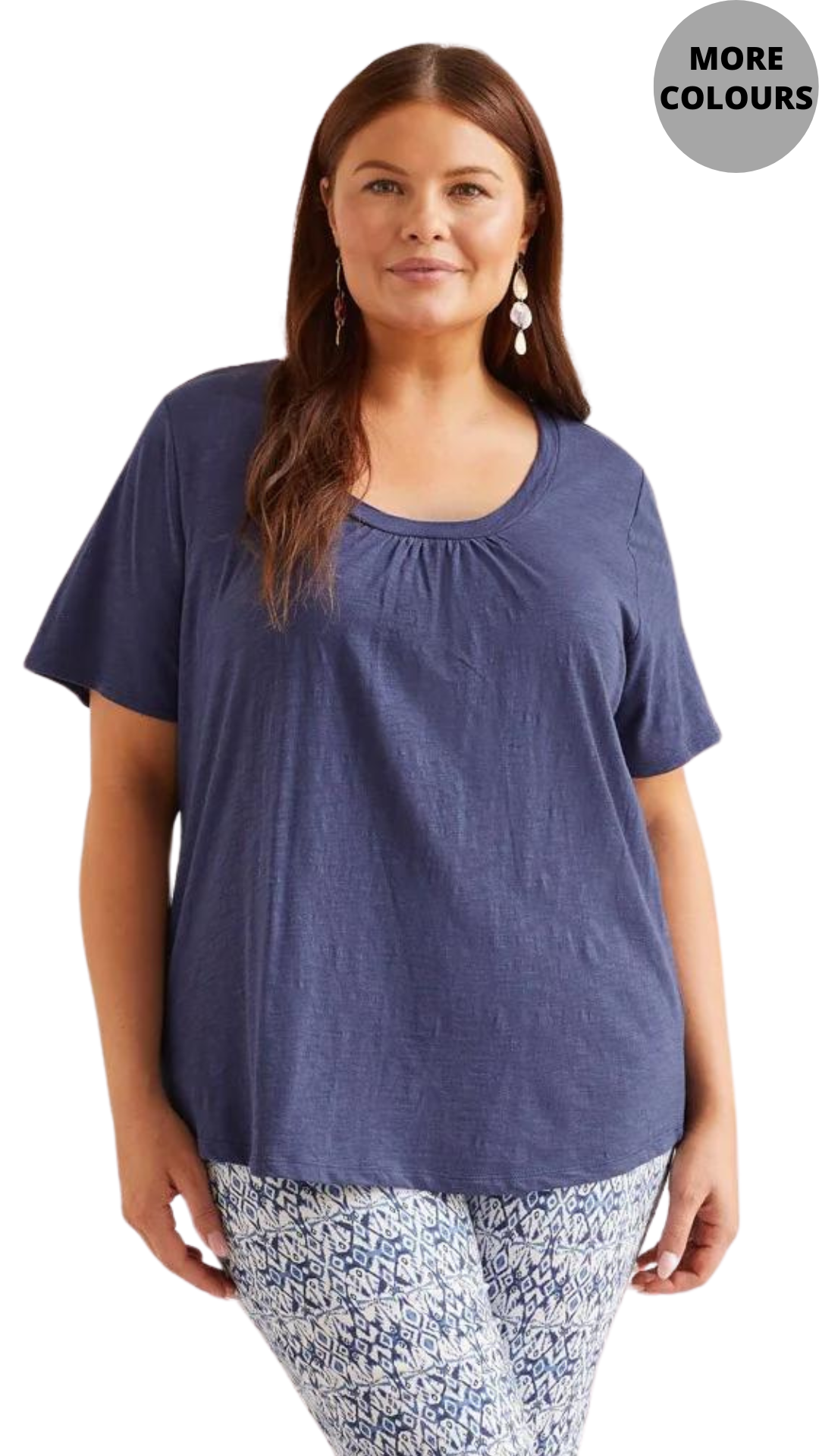 Size Inclusive Scoop Neck T-Shirt. Style TR1789V-3474