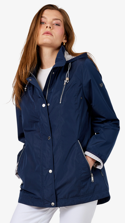 Water Repellent Striped Spring Jacket. Style FR221