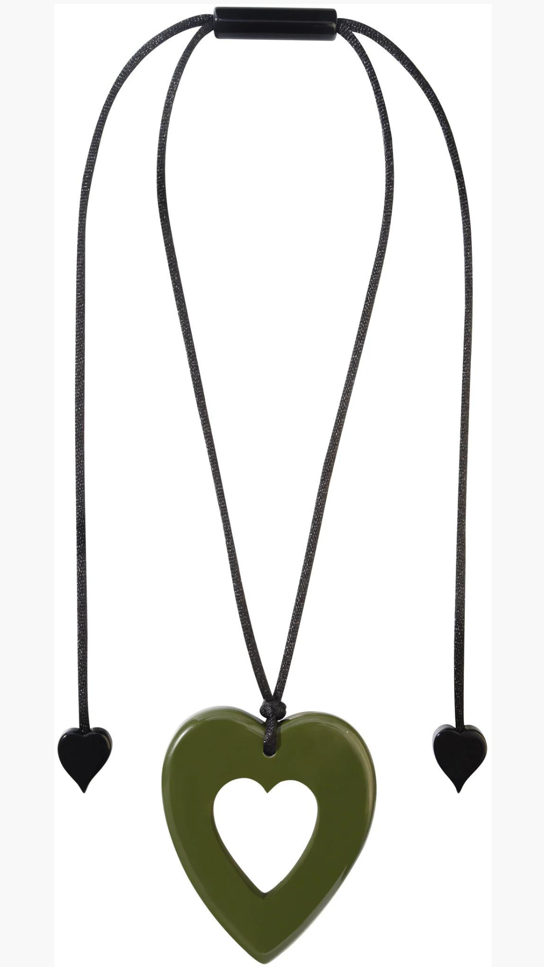 Prima Heart Collection - Green Resin Bead Necklace. Style 3400205GREEQ00