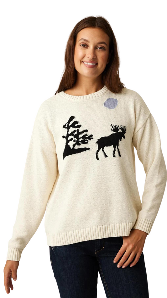 Under The Same Moon Moose Sweater. Style PH87201