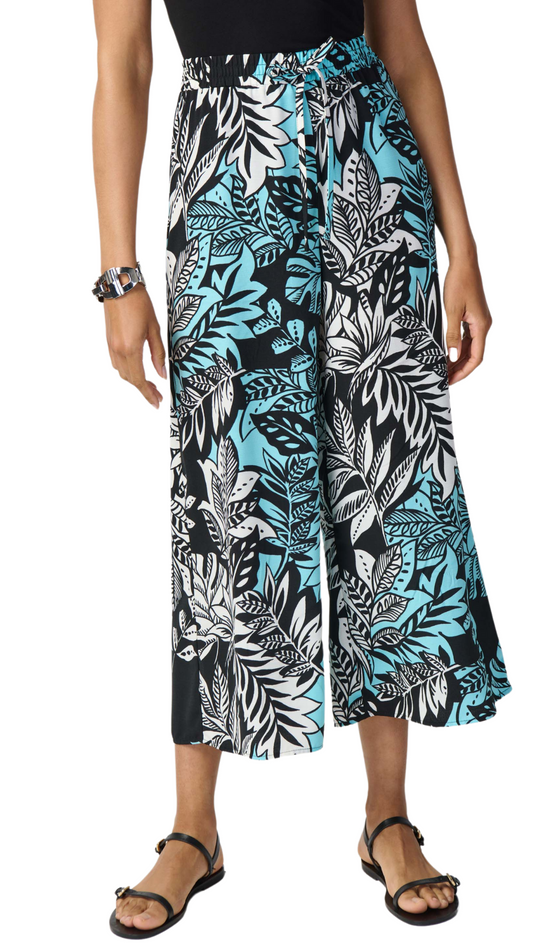 Tropical Print Gauze Coulotte Pant. Style JR241067