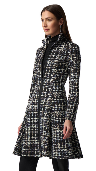 Flared Plaid Zip Jacket. Style JR233167
