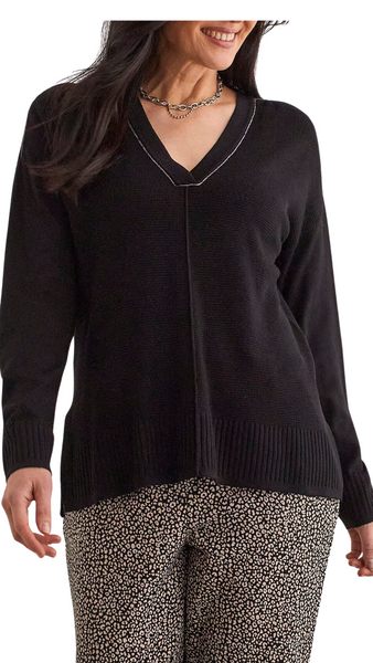 V-Neck Sweater in Multiple Solid Colours. Style TR1491O-133