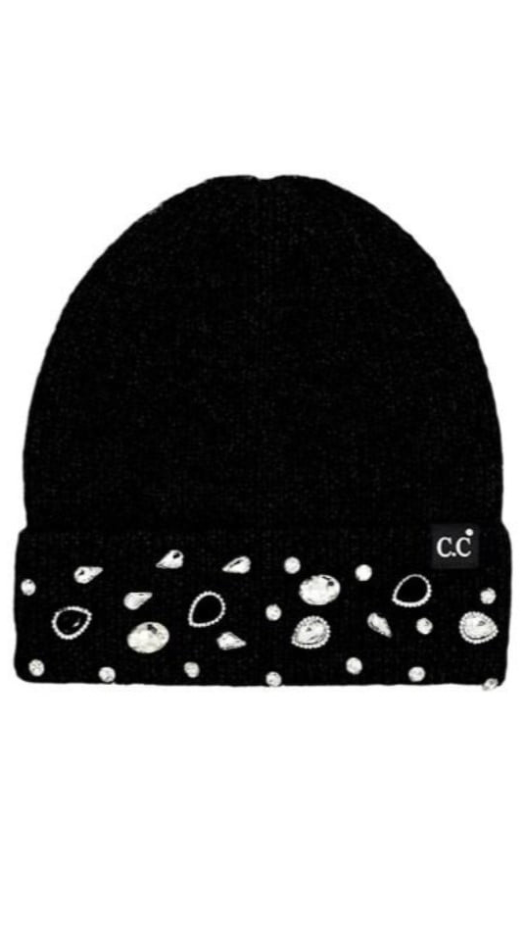 Rhinestone Charm Beanie. Style MODHTE-0011