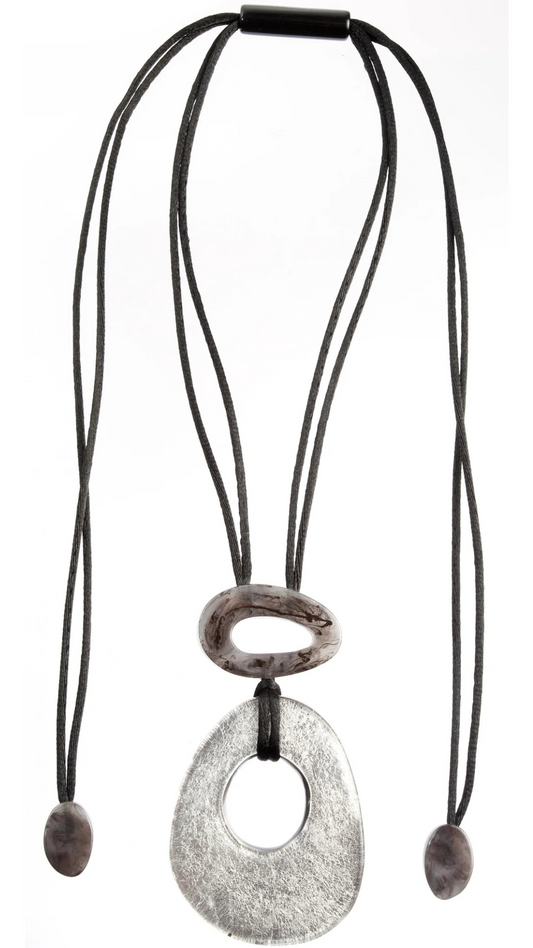 Rhapsody Collection - Grey Beaded Necklace. Style 6430202S0AGQ00