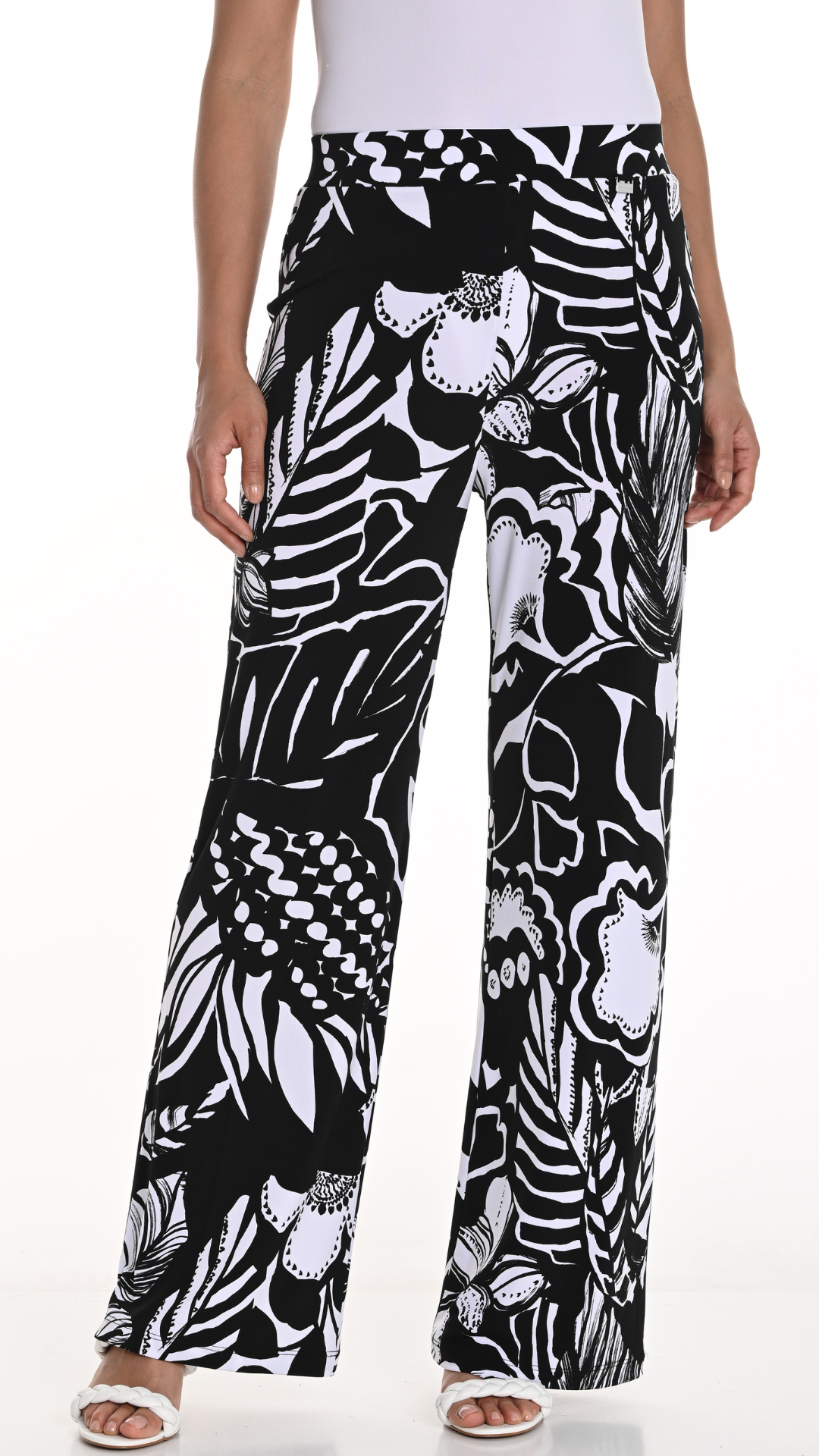 Pull On Printed Wide Leg Pant. Style FL256317