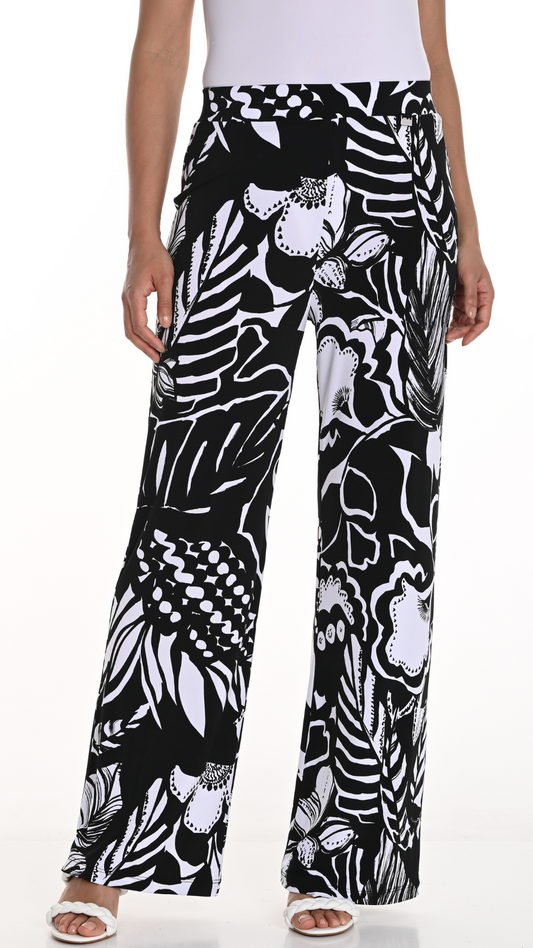 Pull On Printed Wide Leg Pant. Style FL256317