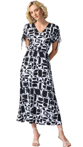 Woven Geometric Print Midi Dress. Style JR242100