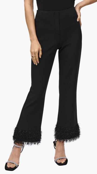 Silky Knit Novelty Cuff Flared Pant. Style JR244093