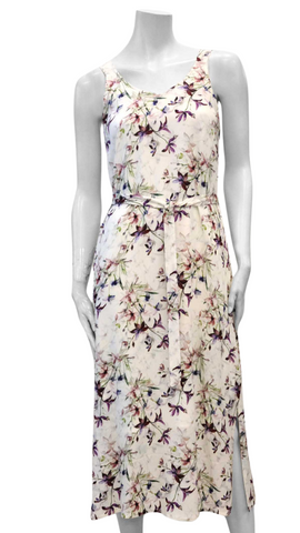 Floral Print Belted Midi Dress. Style PZ8267008