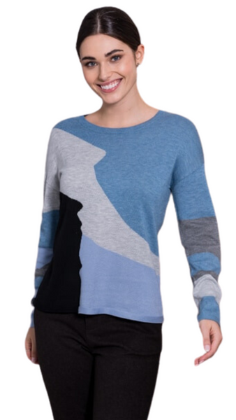 Colour Block Lightweight Knit Sweater. Style ALSA42365