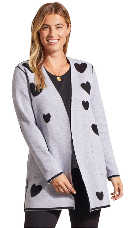 Reversible Hearts & Stripes Cardigan. Style TR5452O-576