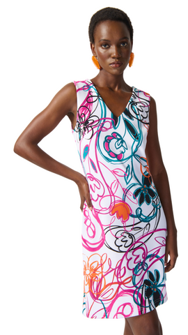 A-Line Paisley Scribble Print Dress. Style JR242191