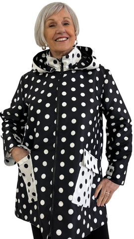 Reversible Polka Dot Print Spring Jacket. Style OPAJ4201RW-1
