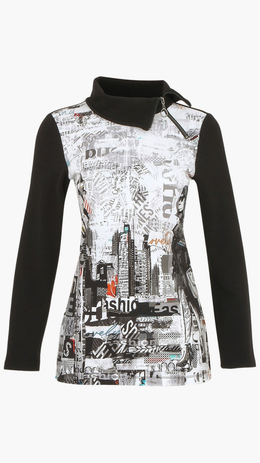 "City Life" Artist Print Top. Style DOLC74673