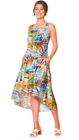 High Low Printed Dress. Style ALSA43399