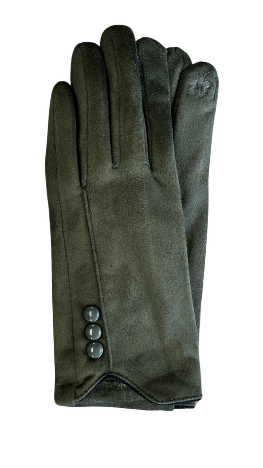 Soft & Stretchy Touchscreen Olive Gloves. Style CARA9000-OLV