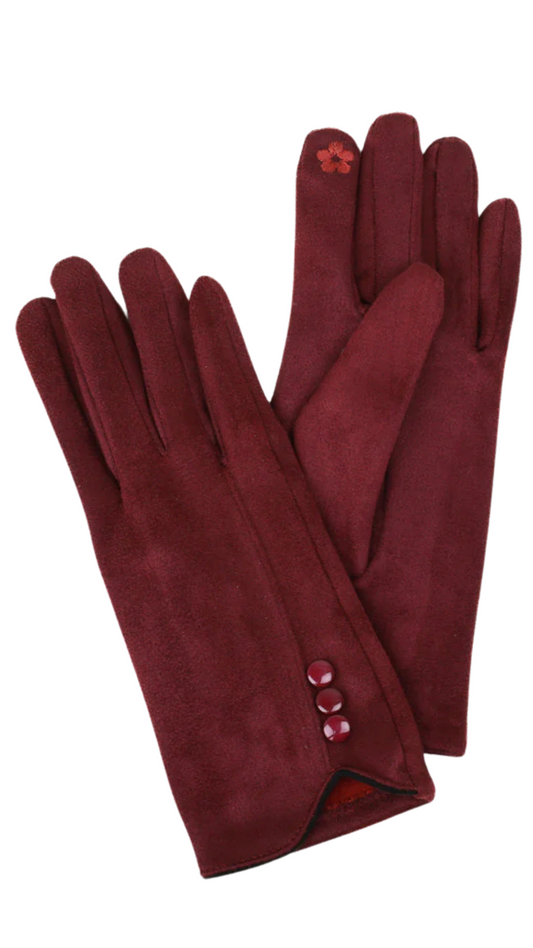 Soft & Stretchy Touchscreen Plum Gloves. Style CARA9000-PM