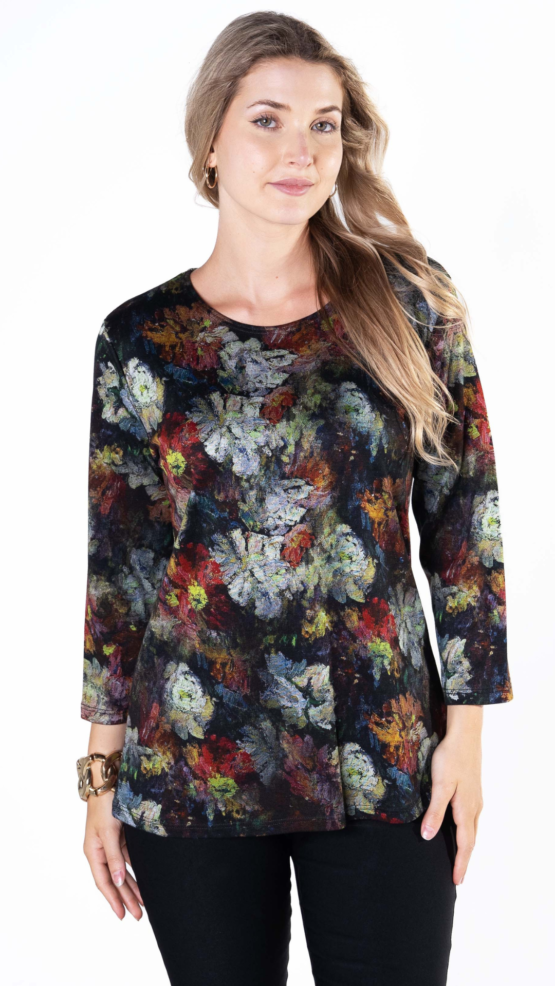 Plus Size Floral Print Top. Style JDA4251-P4