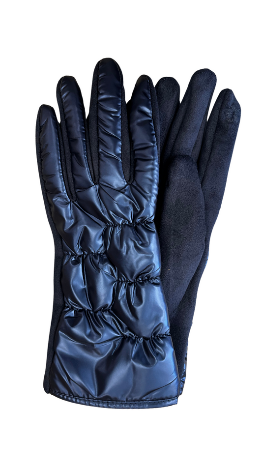 Bubble Touchscreen Stretch Navy Gloves. Style ELWMILA25-NVY