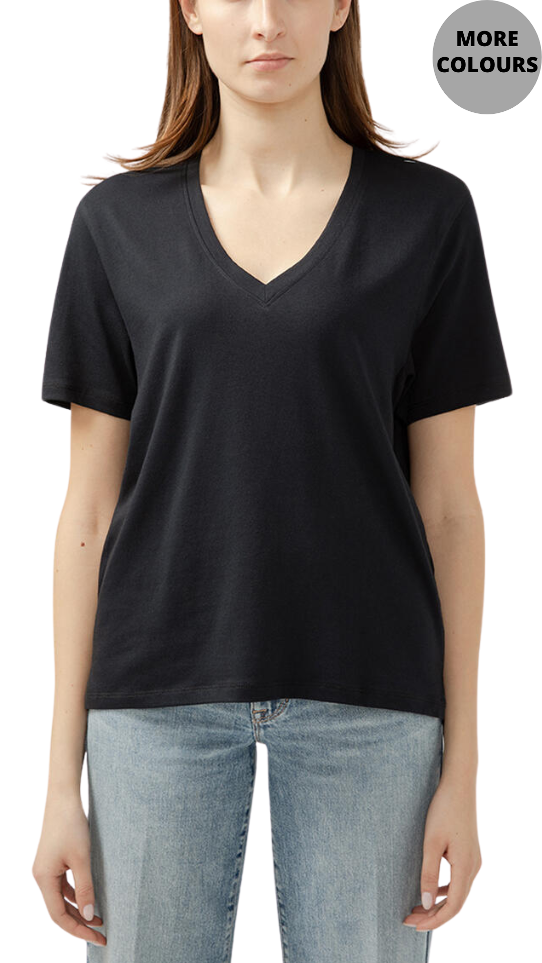 Drapey Luxe V-Neck T-Shirt. Style JAGT2338CM633