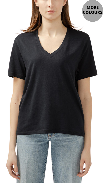 Drapey Luxe V-Neck T-Shirt. Style JAGT2338CM633