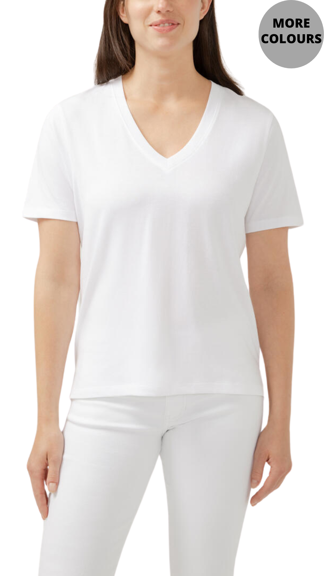 Drapey Luxe V-Neck T-Shirt. Style JAGT2338CM633