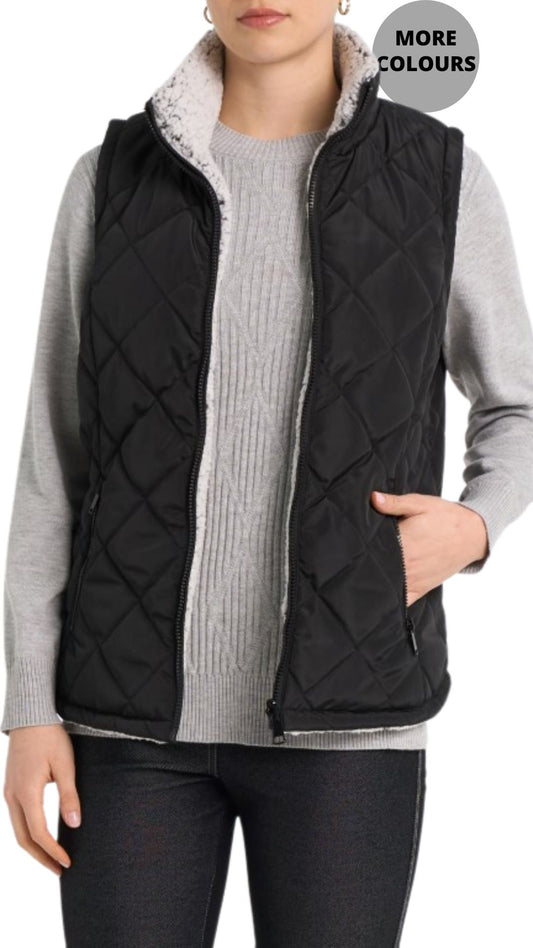 Reversible Faux Fur Vest. Style MIW2533V