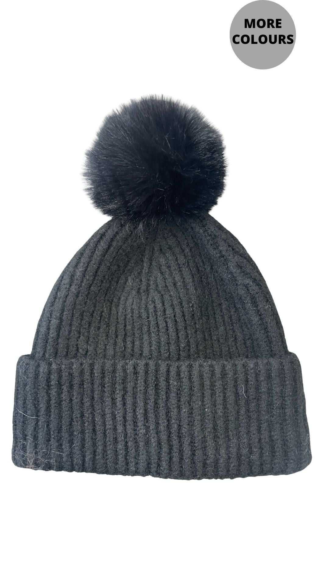 Pompom Knitted Colour Toque. Style ELWKAYLA11
