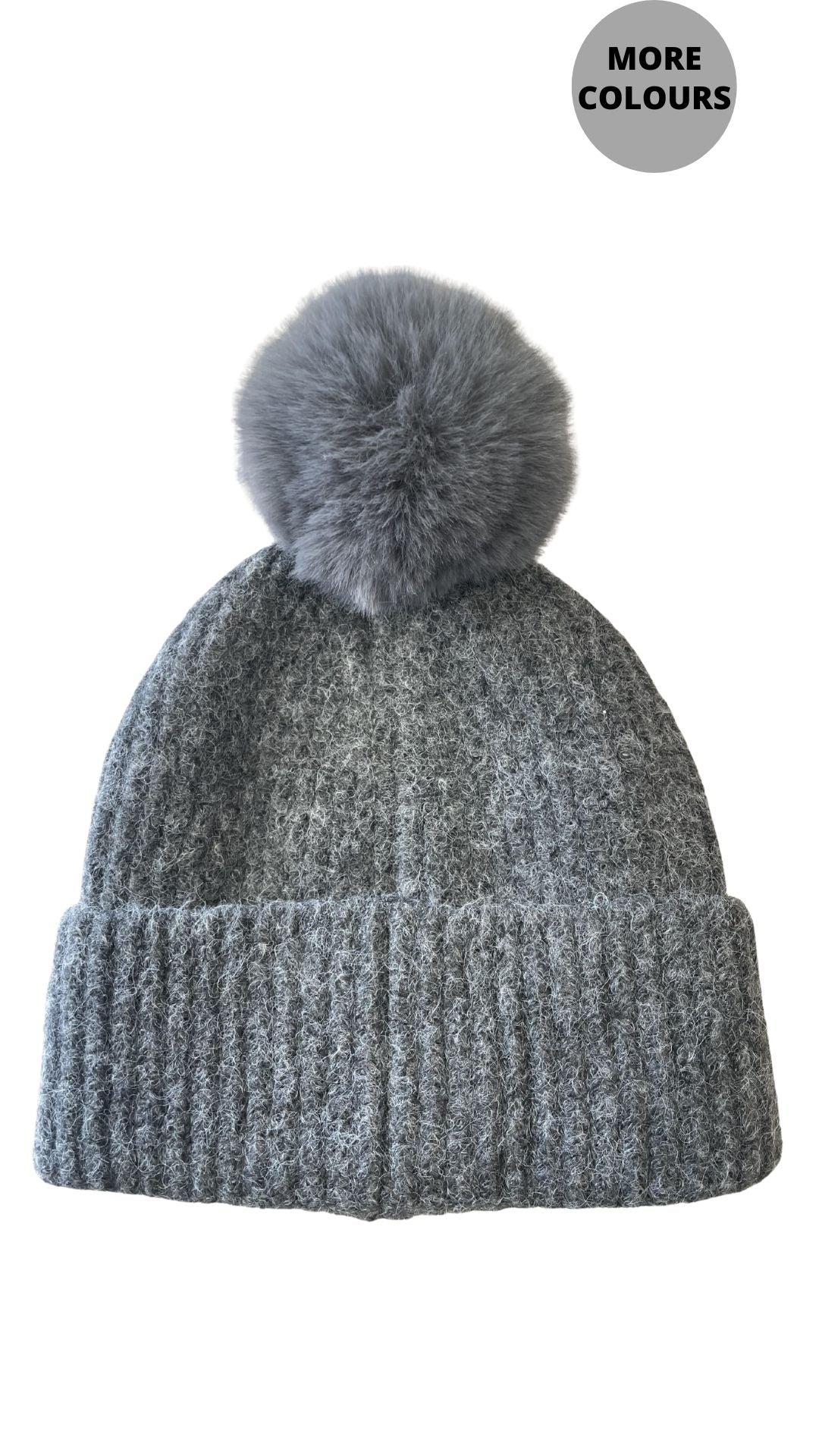 Pompom Knitted Colour Toque. Style ELWKAYLA11